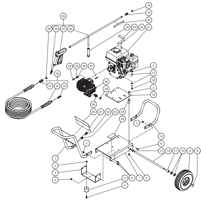 MITM CA-3000-0MMH pressure washer parts